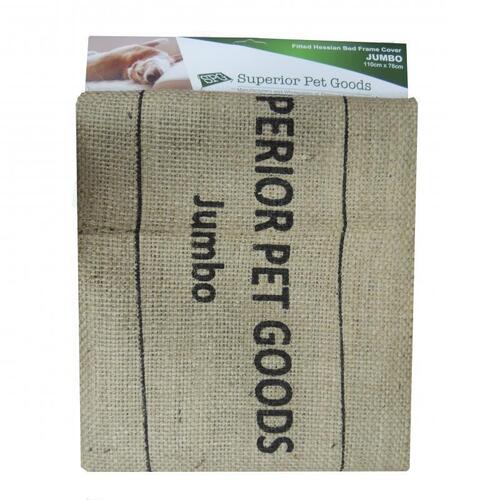 Superior Pet Fitted Hessian Dog Bed Replacement Cover Jumbo