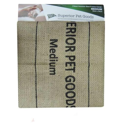 Superior Pet Fitted Hessian Dog Bed Replacement Cover Medium