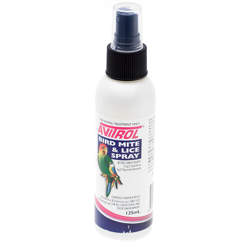 Avitrol Feathered Caged Pet Bird Mite & Lice Spray 125ml 